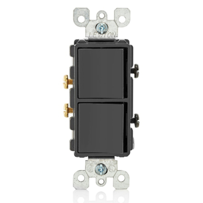 APAG DECORA DUPLEX BALANCIN 15A 120/277V NEGRO - 05634-00E