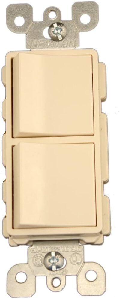 APAG DUPLEX DECORA 3V BALANCIN 15A 120/277V ALMENDRA CLARO - 05643-00T