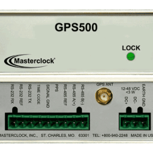 Generador de códigos de tiempo GPS500, maestro de sincronía de tiempo, con antena pre-amplificada. Sincronizado por medio de reloj atómico vía satélite.