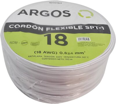 CABLE DUPLEX FLEX. SPT CAL. 18BLANCO ROLLO 100MTS - 1600184