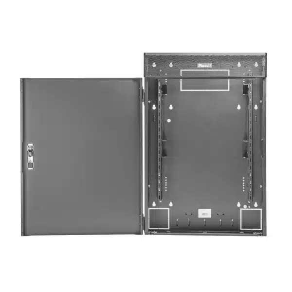 Gabinete de Montaje en Pared TrueEdge™, Con 3 UR para Equipo Activo y 3 UR para Paneles de Parcheo, Fabricado en Acero, Color Negro WME3BL | Humberto Chacon