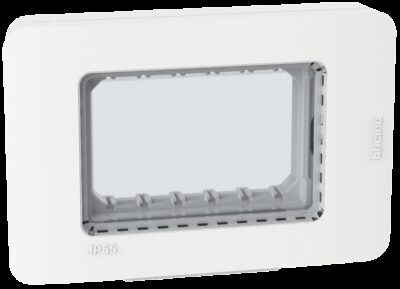 TAPA PARA CAJA DE EMPOTRAR PARINTEMPERIE 3 MOD IP55 BCO - 28603WQ