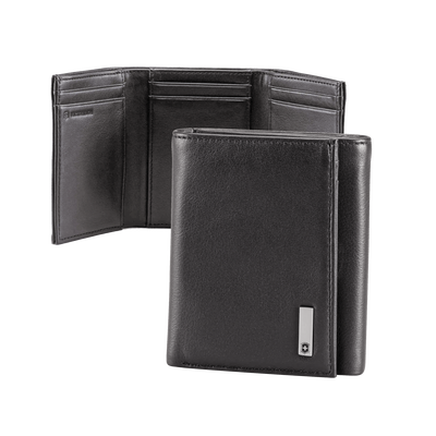 Cartera Athens Negra de Piel con Compartimento de Micromalla para ID. Doblable en 3 Partes con Divisor de Billetes. Pocket Wallet 3016-3501 | Humberto Chacon Cartera Athens Negra de Piel con Compartimento de Micromalla para ID. Doblable en 3 Partes con Divisor de Billetes. Pocket Wallet 3016-3501