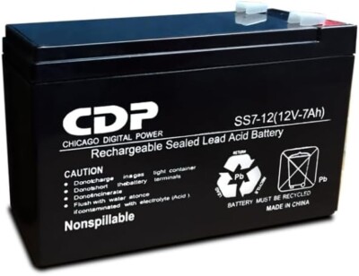 Batería modelo SLB 12-7 de 12 volt 7 amperes sellada libre de mantenimiento, tecnologia (VRLA), no derramable