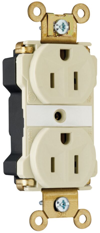 TOMA CORRIENTE DUPLEX 15A 127V2P+T GDO. INDUSTRIAL MARFIL - 5262-AI