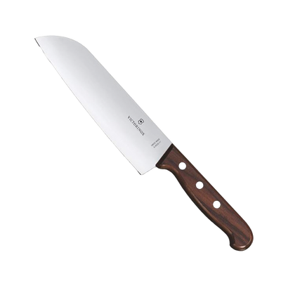 Cuchillo Santoku Wood de 17 cm, Filo con Corte Recto, Estilo Japonés 6.8500.17G