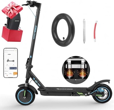 Oferta por tiempo limitado: HONEYWHALE M2 MAX Scooter Eléctrico Plegable para Adultos, Motor de 500 W de Potencia Máxima, Velocidad Máxima 32KM/H, 22KM con Una Carga Completa, Patin Eléctrico con App Control Bluetooth