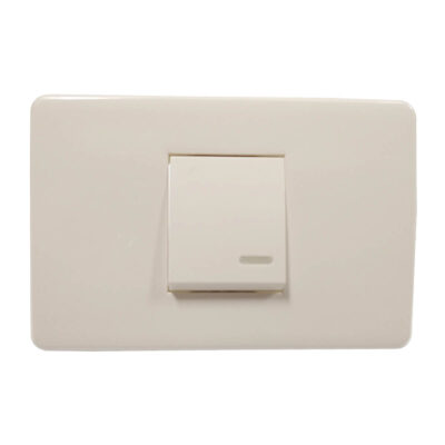 Apagador sencillo con placa marfil - 8840911