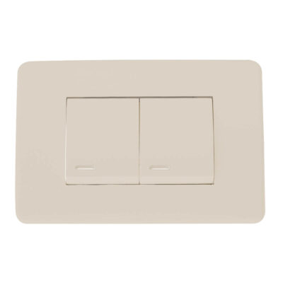 Apagador doble con placa marfil - 8840956