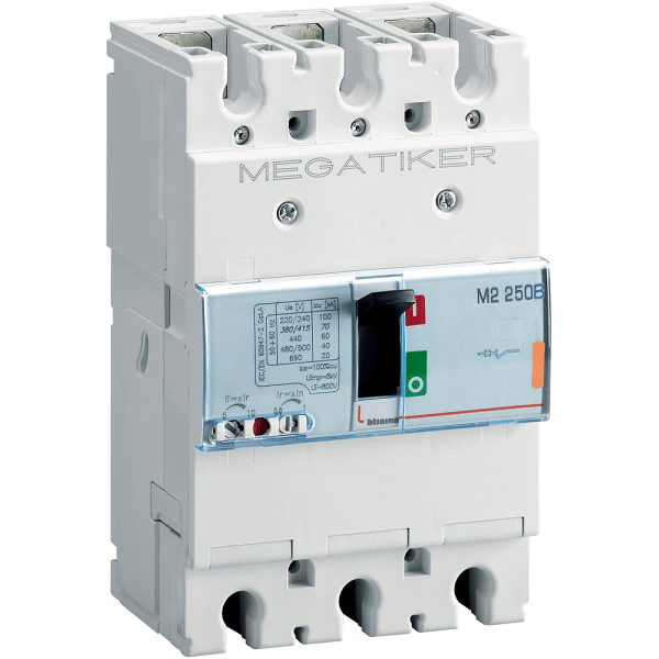 Interruptor termomagnético M2 250B, 3 polos, 250 A T723B250 | Humberto Chacon