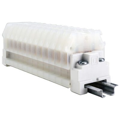 Terminal Block, Linergy, Box Lug Connector, 10 Block Assembly, Natural Color, 60A, 600 V - 9080GR610