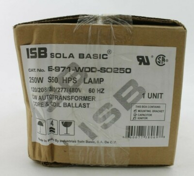 BALASTROS VAPOR DE SODIO ALTA PRESION  250W 220V DESNUDO - 971-15-SM-250