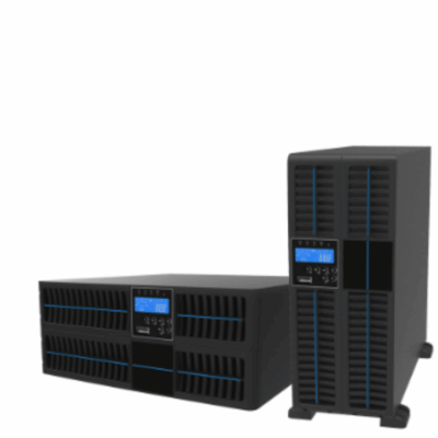AB-MSIII10000RT UPS true on line doble conversión configurable a rack o torre, 3 U módulo de poder, 3 U transformador, 3 U baterías, de alto rendimiento 10,000 VA / 10,000 W