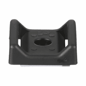Sujetador Para Cable, con Adhesivo, 28.5 x 28.5 mm (1.12 in x 1.12 in), Color Negro, Paquete de 100pz  ABMT-A-C20