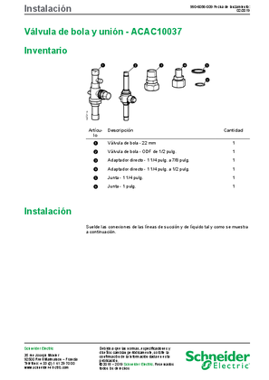 Válvula de Bola APC by Schneider Electric - ACAC10037