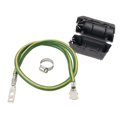 KIT de Tierra Física de Cable Blindado 6 AWG. Color Verde / Amarillo con Terminación en Extremos.   ACG24K