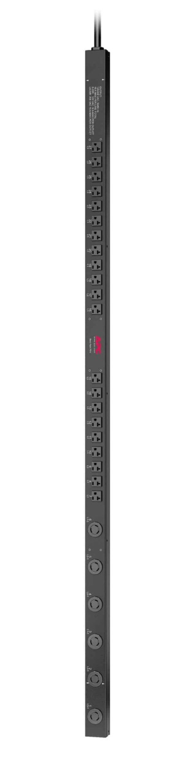 Unidad PDU para rack U, 5,7 kW, número de serie AP7563. Corriente de entrada con reducción del regimen nominal, conforme a las normas (Norteamérica) 16A