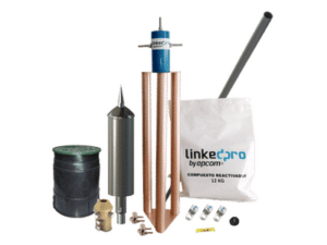 Kit Pararrayo PDC Flash Captor, Avance de Cebado:15 µs. Diámetro de Protección Máx: 70 m. Incluye Electrodo y Accesorios p/Torre.   AT-5315-KIT