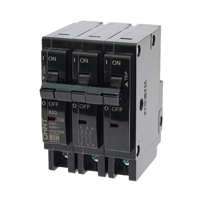 MCB - Interruptor Termomagnético Enchufable, Serie: B2Q, 3P, 15A, 240V (SKU:1002294) B2QP315E