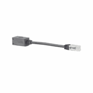 Adaptador Para Desconexión Accidental Segura, Jack a Plug Categoría 6A, UTP, CM, 20.3 cm de Longitud, Color Negro  BKA6ASD8INBL