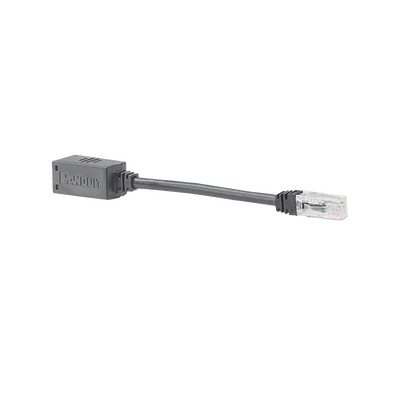 Adaptador Para Desconexión Accidental Segura, Jack a Plug Categoría 6A, UTP, CM, 20.3 cm de Longitud, Color Negro  BKA6ASD8INBL