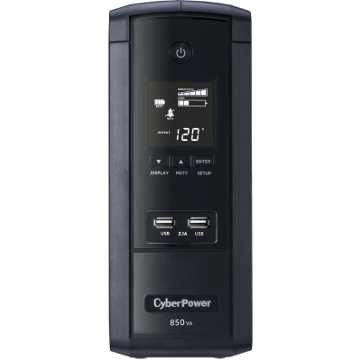 UPS Inteligente LCD / 850 VA / 510 W / Línea Interactiva con AVR / Onda Senoidal Simulada / 10 Tomas NEMA 5-15R / Protección Ethernet y Coaxial / 2 Puertos USB de Carga / Certificación ENERGY STAR - BRG850AVRLCD