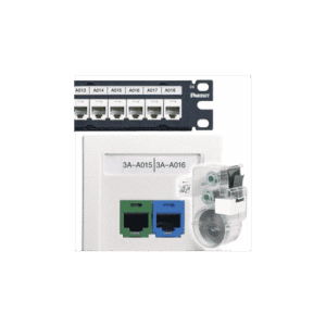 Casete de 75 Etiquetas Sin Adhesivo, para Patch Panel o Face Plate, Para Identificación de 4 Puertos, Color Blanco  C261X035Y1C
