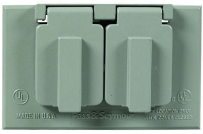 TAPA HORIZONTAL DUPLEX GRIS   PARA INTEMPERIE - CA8-GH