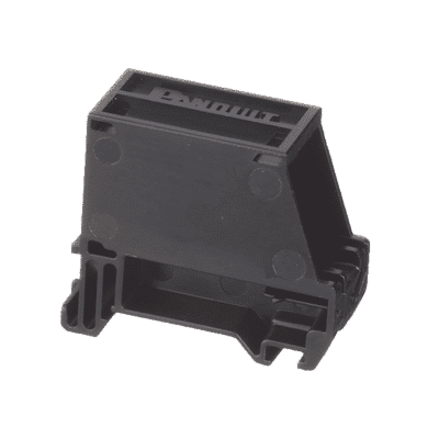 Adaptador de 1 Puerto, Para Conectores Tipo Mini-Com, Blindado, Montaje en Riel Din Estándar de 35mm, Color Negro  CADIN1BL-S