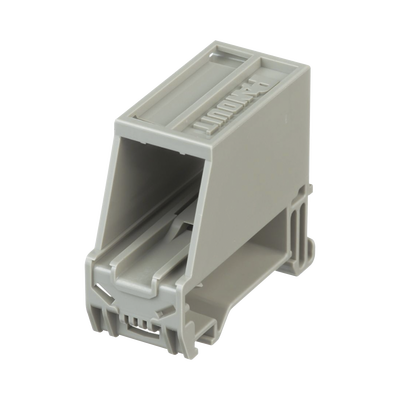 Adaptador de 1 Puerto, Para Conectores Tipo Mini-Com, Montaje en Riel Din Estándar de 35mm, Color Gris Internacional  CADIN1IG