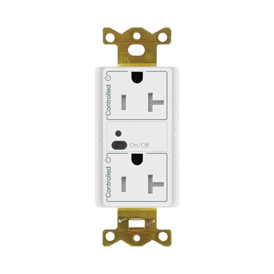 Receptáculo con señal inalámbrica ClearConnect Lutron VIVE / 20 A, control inteligente en 1 conector.: CAR2S20STRWH