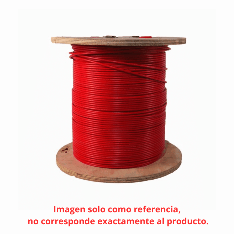 CARRETE 1,000 M., CABLE ROJO THW, CALIBRE 10, 99.9% COBRE. KOBREX  :CTHWN-10CR