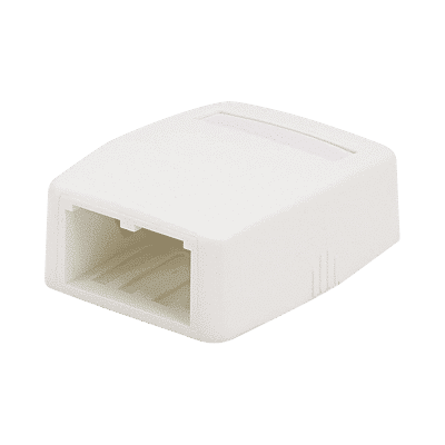Caja de Montaje en Superficie, Para 2 Módulos Mini-Com, Color Blanco Mate  CBXQ2IW-A