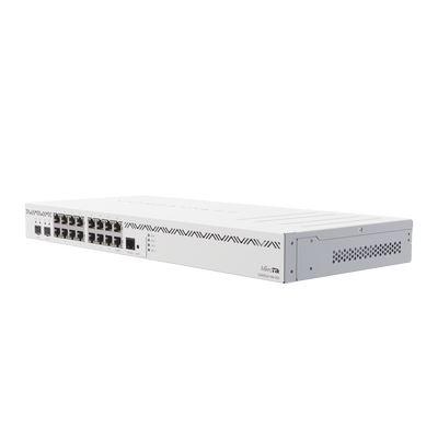 CCR2004-16G-2S+, Ruteador 16xGEth, 2xSFP+ 10G, CPU 4 núcleos 1700 MHz, RAM 4 GB, RouterOS V7 L6,