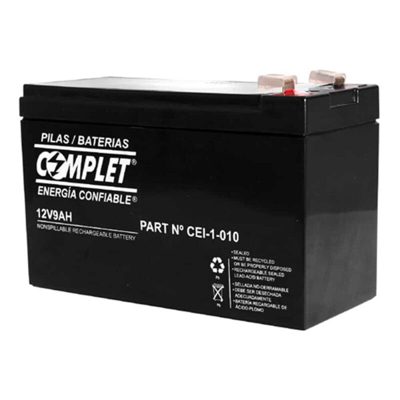 CEI-1-010 Batería Plomo Ácido COMPLET 12V 9Ah