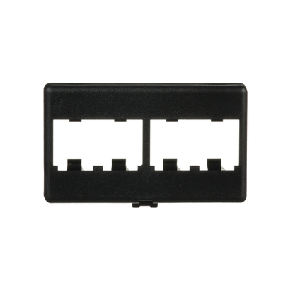 Placa de Mobiliario Modular Estándar, Salidas Para 4 Puertos Mini-Com, Color Negro CFFP4BL | Humberto Chacon Placa de Mobiliario Modular Estándar, Salidas Para 4 Puertos Mini-Com, Color Negro CFFP4BL