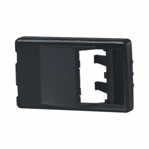 Placa de Mobiliario Modular Estándar, Salidas Para 2 Puertos Mini-Com Angulados, Color Negro  CFFPA2BL