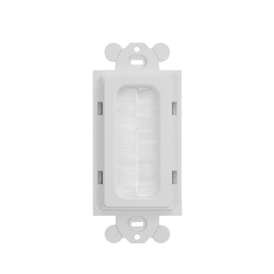 Placa de Pared Pasacables Tipo Cepillo, Estándar GFCI, Material ABS, Color Blanco  CFGBWH