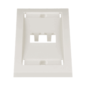 Placa de Pared Vertical Ejecutiva, Salida Para 2 Puertos Mini-Com, Con Espacios Para Etiquetas, Color Blanco Mate  CFPE2IWY