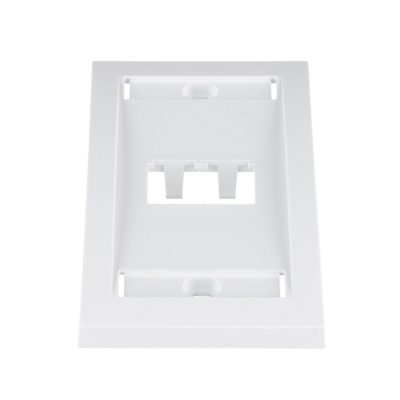 Placa de Pared Vertical Ejecutiva, Salida Para 2 Puertos Mini-Com, Con Espacios Para Etiquetas, Color Blanco  CFPE2WHY