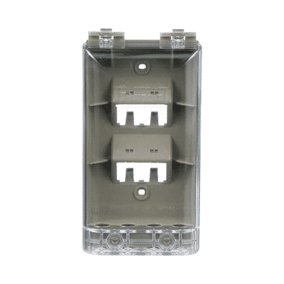 Placa de Pared Vertical, Resistente al Agua con Protección IP56, Acepta 4 Módulos Mini-Com, Color Gris  CFPWR4CIG