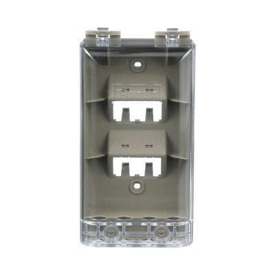 Placa de Pared Vertical, Resistente al Agua con Protección IP56, Acepta 4 Módulos Mini-Com, Color Gris CFPWR4CIG
