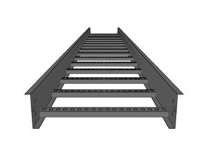 Escalera de Aluminio Portacables / Perfil Z / Peralte 3 1/4" /Paso 9" / Ancho 6" / 3.66 metros / Capacidad Máx. 137 Cables / Incluye Cople Union y Tornillería  CH-E89PX6AK