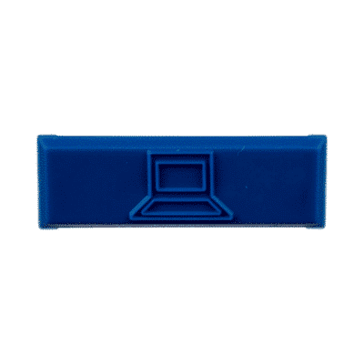 Paquete de 100 Iconos de Datos de Instalación a Presión, Para Jacks Mini-Com de Panduit, De Plástico, Color Azul  CIDBU-C