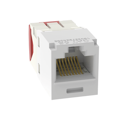 Conector Jack RJ45 Estilo TG, Mini-Com, Categoría 5e, de 8 posiciones y 8 cables, Color Blanco CJ5E88TGWH