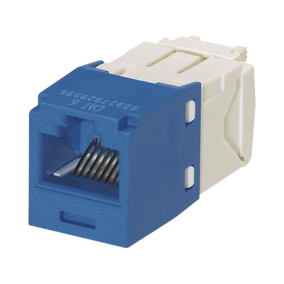 Conector Jack RJ45 Estilo TG, Mini-Com, Categoría 6, de 8 posiciones y 8 cables, Color Azul CJ688TGBU | Humberto Chacon Conector Jack RJ45 Estilo TG, Mini-Com, Categoría 6, de 8 posiciones y 8 cables, Color Azul CJ688TGBU