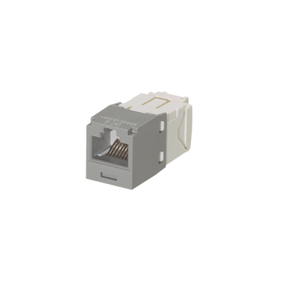 Conector Jack RJ45 Estilo TG, Mini-Com, Categoría 6, de 8 posiciones y 8 cables, Color Gris CJ688TGIG