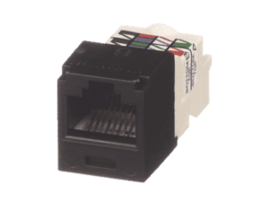 Conector Jack RJ45 Estilo TP, Mini-Com, Categoría 6, de 8 posiciones y 8 cables, Color Negro  CJ688TPBL