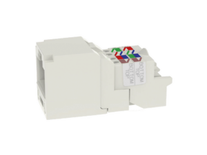 Conector Jack RJ45 Estilo TP, Mini-Com, Categoría 6, de 8 posiciones y 8 cables, Color Blanco Mate  CJ688TPIW