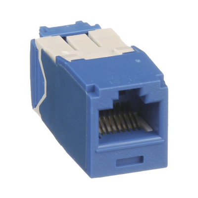 Conector Jack RJ45 Estilo TG, Mini-Com, Categoría 6A, de 8 posiciones y 8 cables, Color Azul CJ6X88TGBU